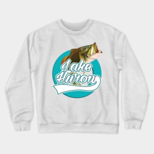 Lake Huron USA fishing logo Crewneck Sweatshirt